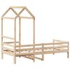 vidaXL Lit de jour avec toit sans matelas 90x200 cm bois massif