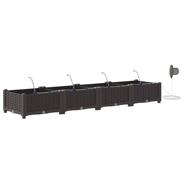 vidaXL Pots de jardin Noir 120 x 40 x 126 cm Acier