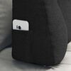 vidaXL Coussin de Dos Noir 80 x 24 x 50 cm tissu