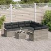 vidaXL Ensemble de canapé de jardin 9 pcs Gris clair et gris foncé