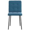 vidaXL Chaises &agrave; manger lot de 4 Bleu Velours