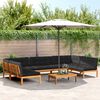 vidaXL Salon palette de jardin avec coussins 6pcs bois d'acacia massif