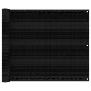 vidaXL &Eacute;cran de balcon Noir 75x300 cm PEHD
