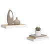 vidaXL &Eacute;tag&egrave;res flottantes 2 pcs ch&ecirc;ne et blanc 50x23x3,8 cm MDF