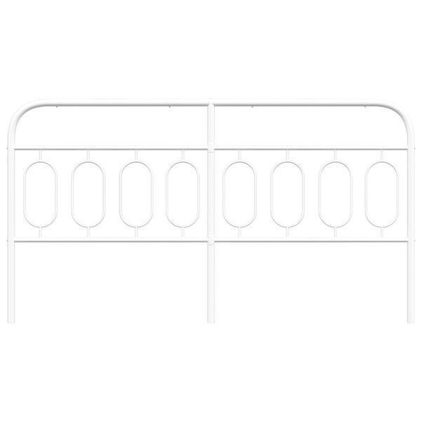 vidaXL T&ecirc;te de lit de remplacement m&eacute;tal blanc 160 cm
