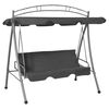 vidaXL Balancelle convertible &agrave; auvent Anthracite 198x120x205 cm Acier