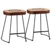 vidaXL Tabourets de bar lot de 2 marron fonc&eacute; 40x29,5x53 cm