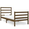 vidaXL Cadre de lit Marron miel Bois de pin massif 90x190 cm Simple