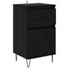 vidaXL Buffet avec tiroir Ch&ecirc;ne noir 35 x 40 x 70 cm Bois d'ing&eacute;nierie