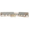 vidaXL Ensemble de canap&eacute;s d'ext&eacute;rieur 9 pcs Blanc et gris clair