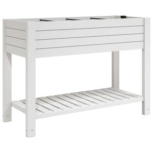 vidaXL Lit sur&eacute;lev&eacute; de jardin blanc 110x45x79 cm polypropyl&egrave;ne