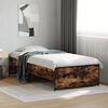 vidaXL Cadre de lit sans matelas ch&ecirc;ne fum&eacute; 90x200 cm