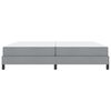 vidaXL Lit &agrave; ressorts avec matelas Gris clair 200 x 200 cm tissu