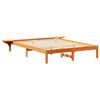 vidaXL Cadre de lit Brun cire 140 x 200 cm Pin massif