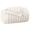 vidaXL Couvertures &agrave; jeter 6 pcs Cr&egrave;me 200 x 150 cm Toison