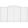 vidaXL Paniers &agrave; gabions arqu&eacute;s 9 pcs 300x30x160/180 cm fer galvanis&eacute;