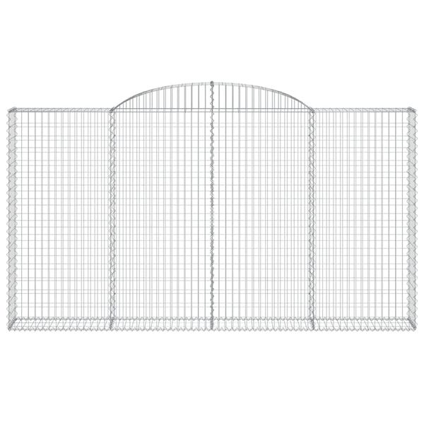 vidaXL Paniers &agrave; gabions arqu&eacute;s 9 pcs 300x30x160/180 cm fer galvanis&eacute;