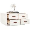 vidaXL Table basse Blanc 80x80x45 cm Bois massif de pin