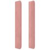 vidaXL Tête de lit avec oreilles Rose 83x16x118/128 cm Velours