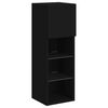 vidaXL Meuble TV avec lumi&egrave;res LED noir 30,5x30x90 cm