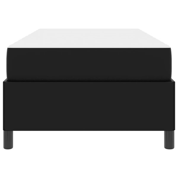 vidaXL Cadre de lit avec matelas Noir 90 x 190 cm tissu