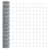 vidaXL Cl&ocirc;ture avec poteau Argent&eacute; 1,2 x 10 m Acier et PVC
