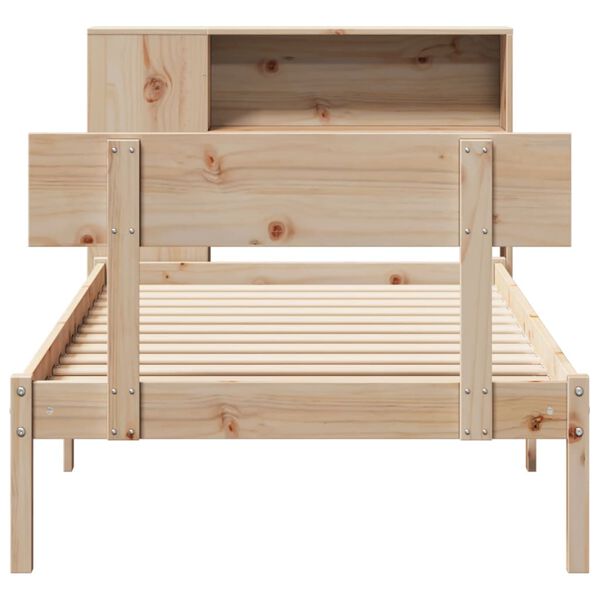 vidaXL Lit biblioth&egrave;que sans matelas 90x200 cm bois de pin massif