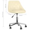 vidaXL Chaise pivotante de salle &agrave; manger Cr&egrave;me Similicuir