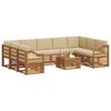 vidaXL Ensembles de canap&eacute;s avec coussin 10 pcs Naturel et Beige