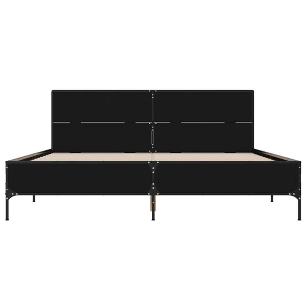 vidaXL Cadre de lit sans matelas noir 120x190 cm