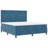 vidaXL Lit &agrave; ressorts avec matelas Bleu fonc&eacute; 180 x 200 cm Velours