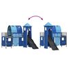 vidaXL Lit mezzanine pour enfants Noir et Bleu 74,5 x 190 cm M&eacute;tал