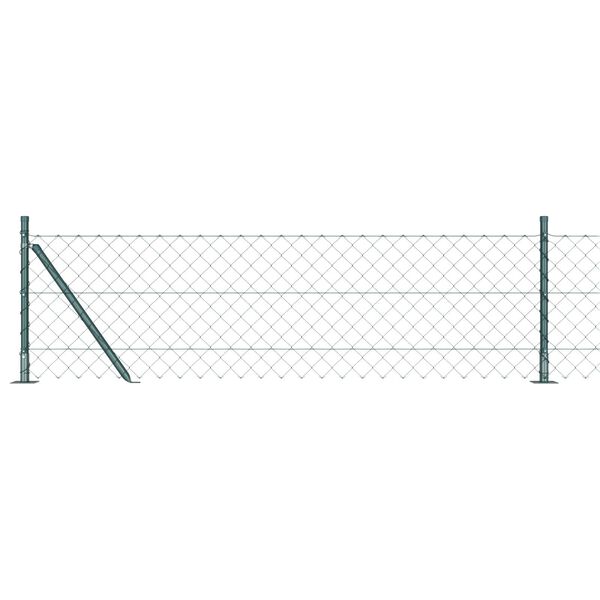 vidaXL Poteau de cl&ocirc;ture. Vert 10 x 0,4 m (treillis de 60 x 60 mm)