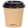 vidaXL Tasses &agrave; caf&eacute; en papier avec couvercles 120 ml 500 pcs Marron