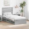 vidaXL Cadre de lit Gris Sonoma 90 x 200 cm Bois Ing&eacute;nierie