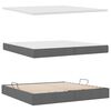 vidaXL Lit avec rangement et matelas Gris fonc&eacute; 200 x 200 cm