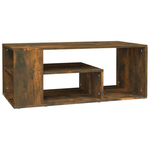 vidaXL Table basse Ch&ecirc;ne fum&eacute; 100x50x40 cm Bois d'ing&eacute;nierie