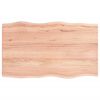 vidaXL Dessus de table bois ch&ecirc;ne massif trait&eacute; bordure assortie
