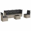 vidaXL Salon de jardin avec coussins 7 pcs gris clair r&eacute;sine tress&eacute;e
