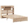 vidaXL Lit biblioth&egrave;que sans matelas 135x190 cm bois de pin massif