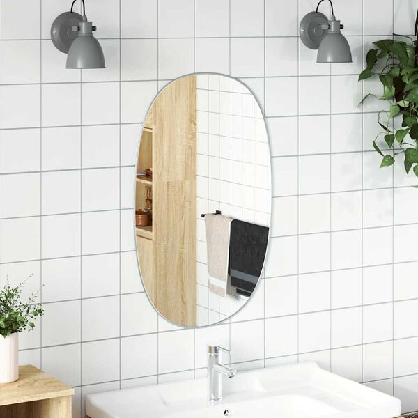vidaXL Miroir mural Argent&eacute; 80x50 cm