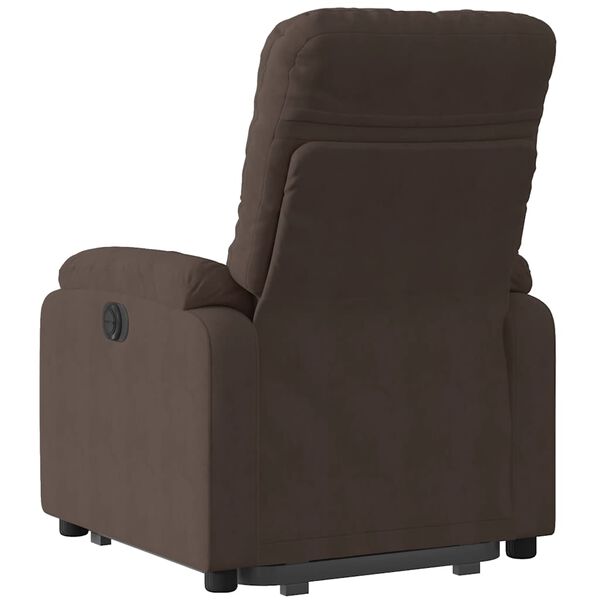 vidaXL Fauteuil inclinable marron tissu microfibre