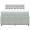 vidaXL Sommier &agrave; lattes de lit et matelas Gris clair 140x190cm Velours