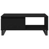 vidaXL Table basse Ch&ecirc;ne noir 90 x 50 x 36,5 cm Bois d'ing&eacute;nierie