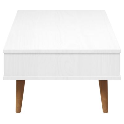 vidaXL Table basse MOLDE Blanc 100x55x31 cm Bois de pin massif