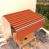 vidaXL Auvent manuel r&eacute;tractable avec store 4,5x3 m Orange et marron