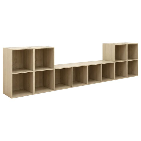 vidaXL Ensemble de meubles TV 5 pcs Ch&ecirc;ne sonoma Bois d'ing&eacute;nierie