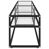 vidaXL Meuble TV transparent 200x40x40,5 cm verre tremp&eacute;
