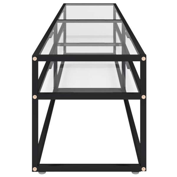 vidaXL Meuble TV transparent 200x40x40,5 cm verre tremp&eacute;