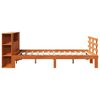 vidaXL Lit bibliothèque sans matelas cire marron 140x190 cm pin massif